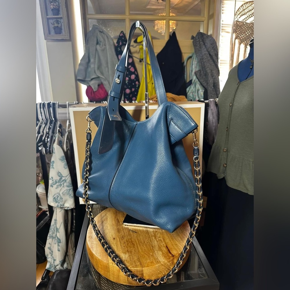 Large blue Michael Kors hobo bag EUC